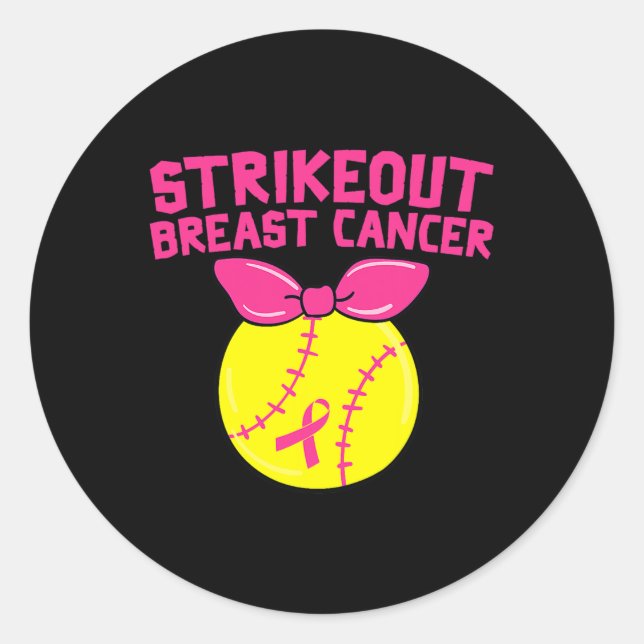 Sticker Rond Lutte Contre le cancer du sein (Devant)