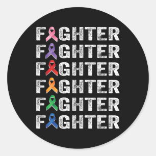 Sticker Rond Lutte contre le cancer Survivant Sensibilisation J