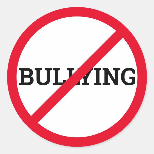 Sticker Rond Lutte contre l'intimidation (Devant)