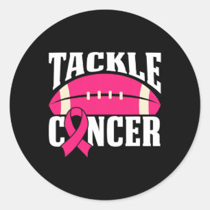 Sticker Rond Lutte de sensibilisation au cancer du sein Ruban r