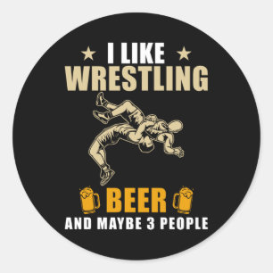 Sticker Rond Lutte Et Bière