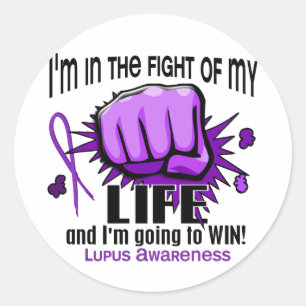 Sticker Rond Lutte Pour Ma Vie 2 Lupus