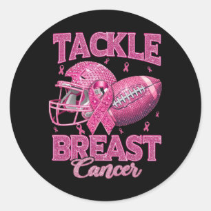 Sticker Rond Lutter Contre Cancer Sein Awareness Football Améri