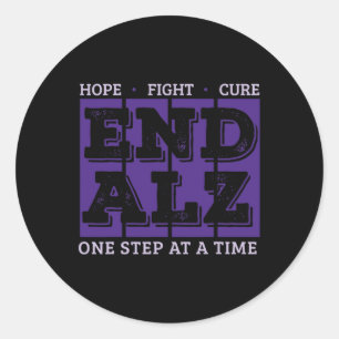 Sticker Rond Lutter contre la maladie d'Alzheimer Une étape à l