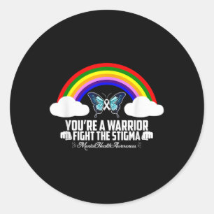 Sticker Rond Lutter Contre La Stigma - Mois De Sensibilisation 