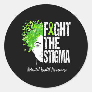 Sticker Rond Lutter contre la stigmatisation de la santé mental