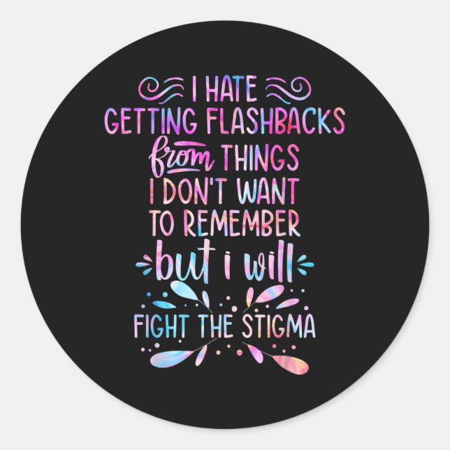 Sticker Rond Lutter contre la stigmatisation et la sensibilisat (Devant)