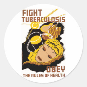 Sticker Rond Lutter contre la tuberculose