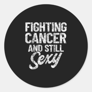 Sticker Rond Lutter contre le cancer &amp; _ guerrier de chimio