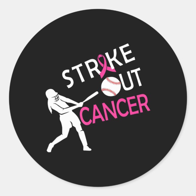 Sticker Rond Lutter contre le cancer du sein Campagne de sensib (Devant)
