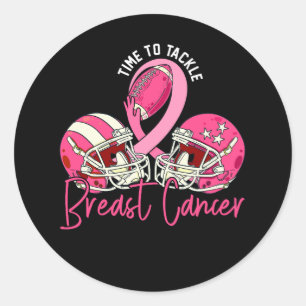 Sticker Rond Lutter Contre Le Cancer Du Sein Casque De Football