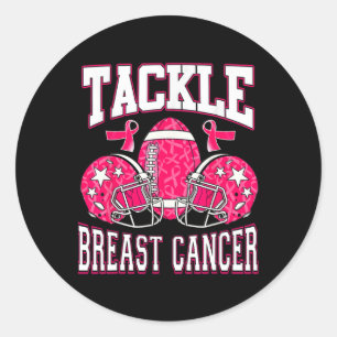 Sticker Rond Lutter Contre Le Cancer Du Sein Football Pink Ribb