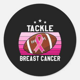 Sticker Rond Lutter contre le cancer du sein Hommes femmes Tee