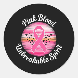 Sticker Rond Lutter contre le cancer du sein Maman Filles Femme