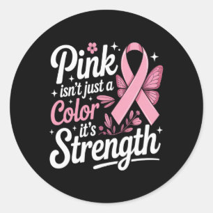 Sticker Rond Lutter contre le cancer du sein Mois pour les fill