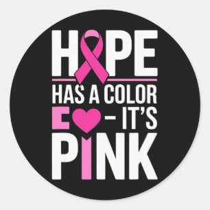 Sticker Rond Lutter Contre Le Cancer Du Sein Pour Les Filles Fe