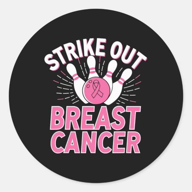 Sticker Rond Lutter contre le cancer du sein - Sensibilisation  (Devant)