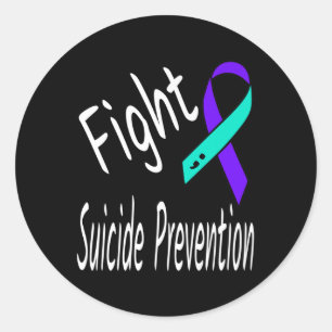 Sticker Rond Lutter contre le suicide Ribbon Semicolon Lauréats