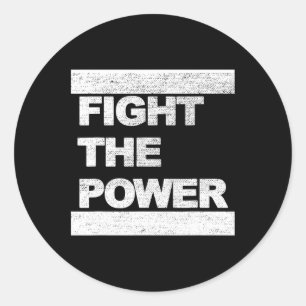 Sticker Rond Lutter contre les conceptions déprimées Power Grap