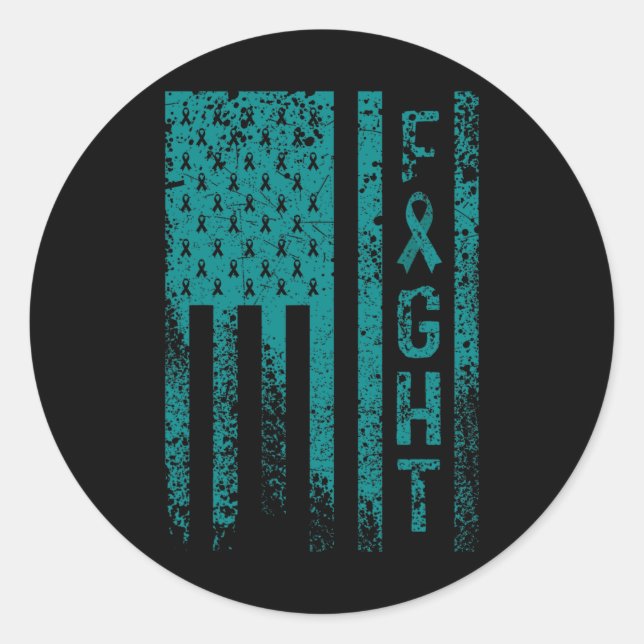 Sticker Rond Lutter contre les maladies du rein polykystique (Devant)