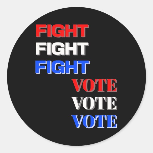 Sticker Rond Lutter Pour L'Élection Présidentielle De Trump (Devant)
