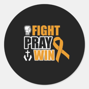 Sticker Rond Lutter Prière Gagner Annexe Cancer