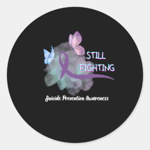 Sticker Rond Lutter toujours contre la prévention du suicide
