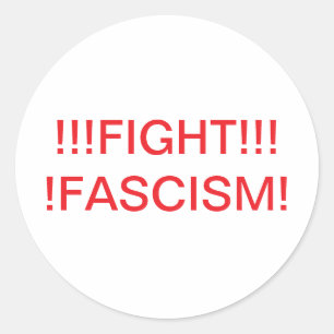 Sticker Rond LUTTEZ CONTRE LE FASCISME !! Hankamer Artjunkhaus