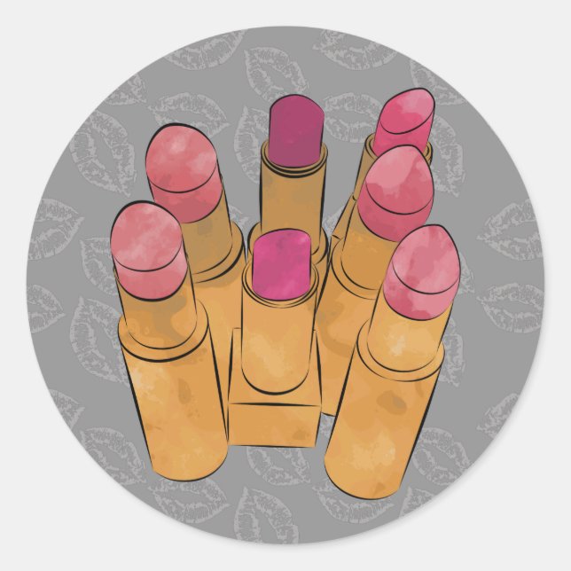 Sticker Rond Luxe Lipstick Kiss (Devant)