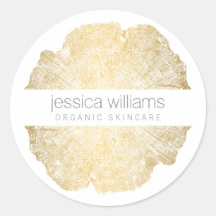 Sticker Rond Luxe Wood Effet Art