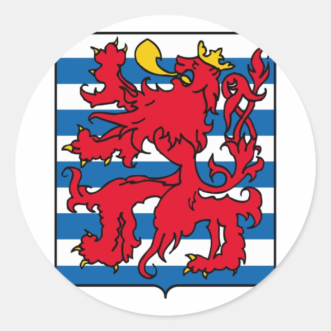 Sticker Rond Luxembourg, Belgique (Devant)