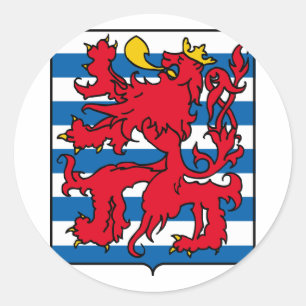 Sticker Rond Luxembourg, Belgique