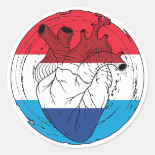 Sticker Rond Luxembourg Luxembourg Luxembourg Koningsdag Pays-B