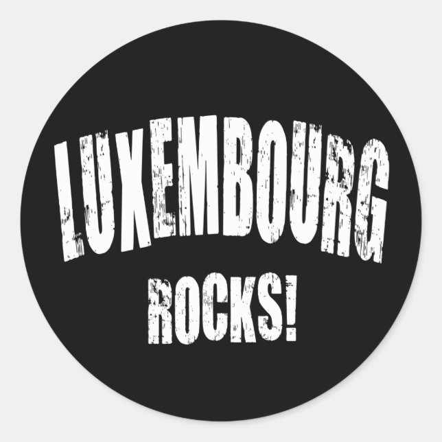 Sticker Rond Luxembourg Rocks ! (Devant)