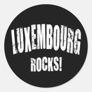 Sticker Rond Luxembourg Rocks !