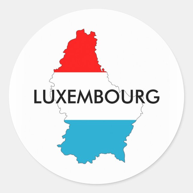 Sticker Rond luxembourgeois feuille de drapeau forme silhouette (Devant)