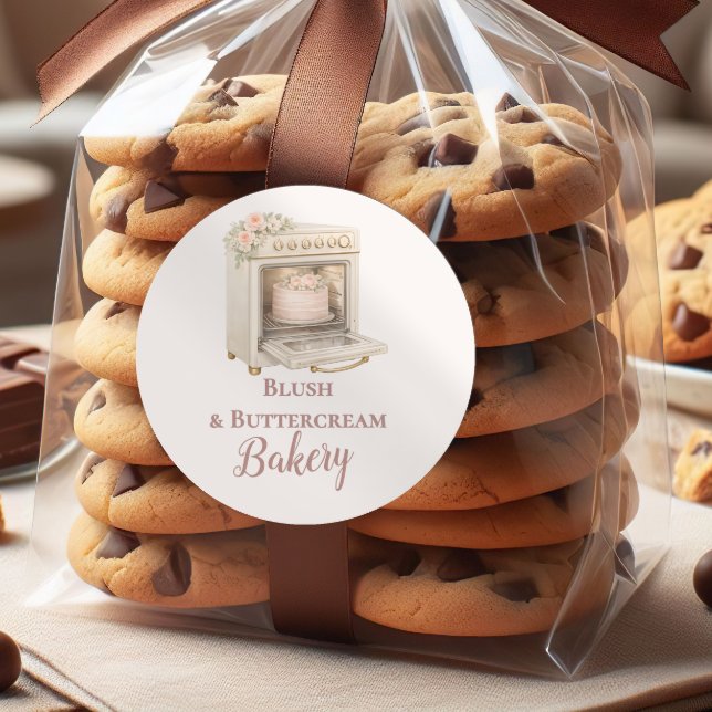 Sticker Rond Luxury Vintage Patisserie Bakery Business (Créateur téléchargé)