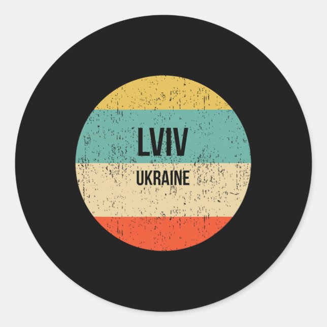 Sticker Rond Lviv Ukraine 3  (Devant)