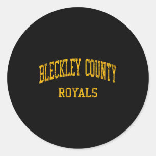 Sticker Rond Lycée Bleckley County Hs Cochran Ga Vintage 