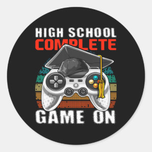 Sticker Rond Lycée Complet Vidéo Jeu Diplôme Supérieur