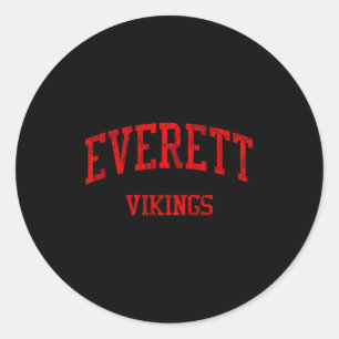 Sticker Rond Lycée Everett hs lansing mi sports vintage