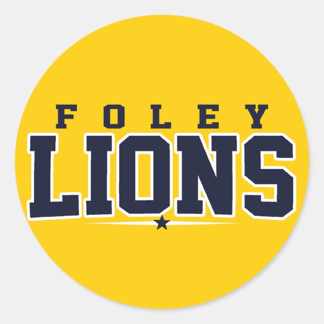 Sticker Rond Lycée Foley; Lions (Devant)