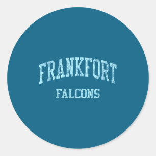 Sticker Rond Lycée Frankfort Hs Ridgeley Wv Vintage Srts 