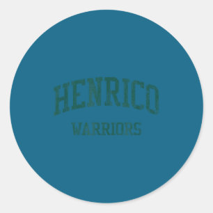 Sticker Rond Lycée Henrico Hs Richmond Va Vintage Srts 