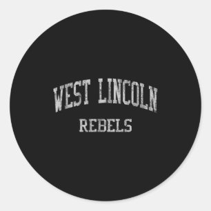 Sticker Rond Lycée West Lincoln Hs Lincolnton Nc Vintage