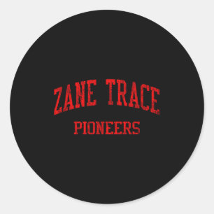 Sticker Rond Lycée Zane Trace Hs Chillicothe Oh Vintage S