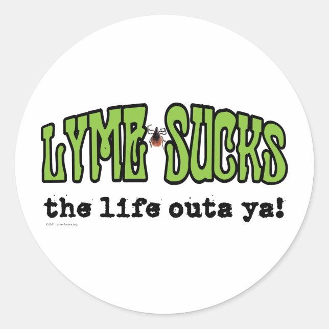Sticker Rond Lyme Sucks (Devant)