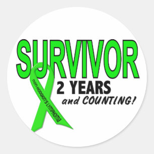 Sticker Rond Lymphome de Non-Hodgkins survivant de 2 ans
