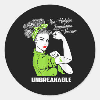 Sticker Rond Lymphome guerrier non-hodgkiné Conscience indestru