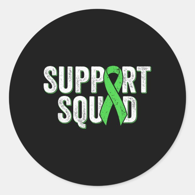 Sticker Rond Lymphome non hodgkinien Suprt Squad - Vert Citron (Devant)